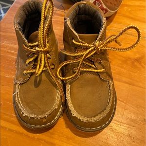 Target little boys high top tan shoes